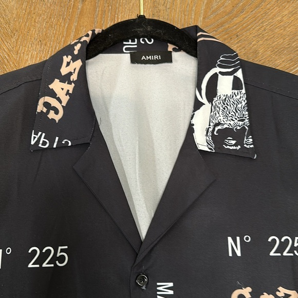 Amiri zig zag short sleeve button down shirt men’s Sz Medium - Picture 2 of 3